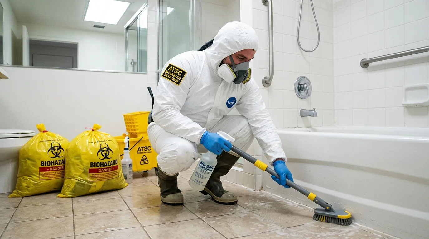 Decontamination equipment deployed for Blood Cleanup in Burton